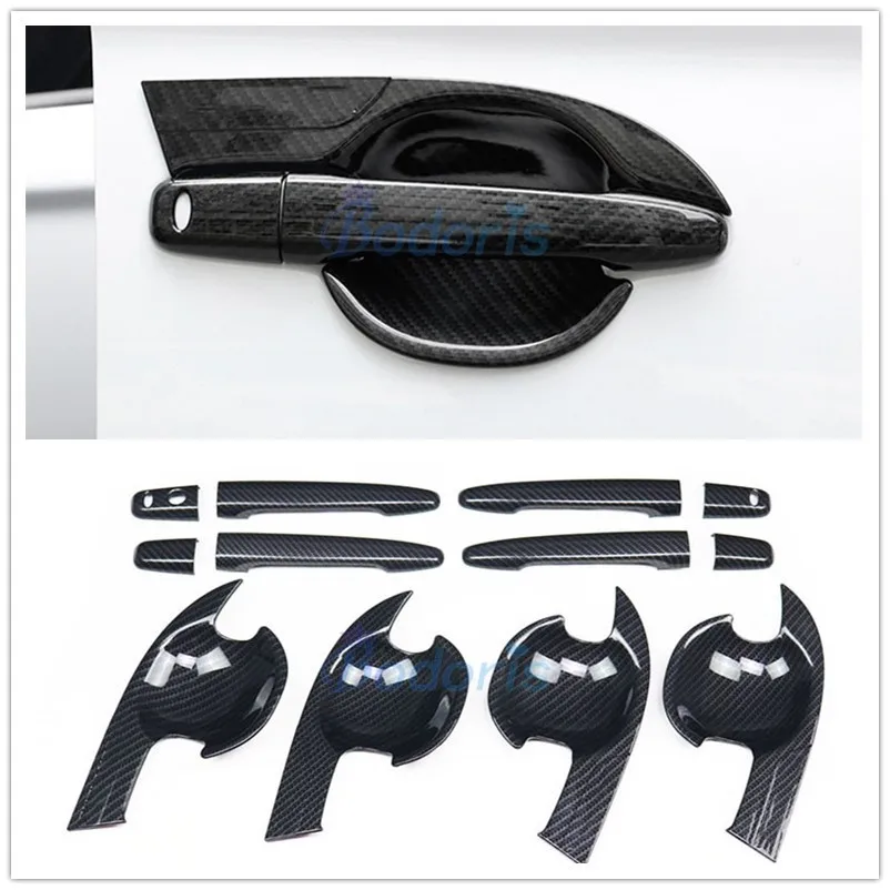 Accessory For Mitsubishi Outlander 2016-2019 Carbon Fiber Color Door Handle Covers Bowl Panels Smart Hole Frame Decorate Strips |