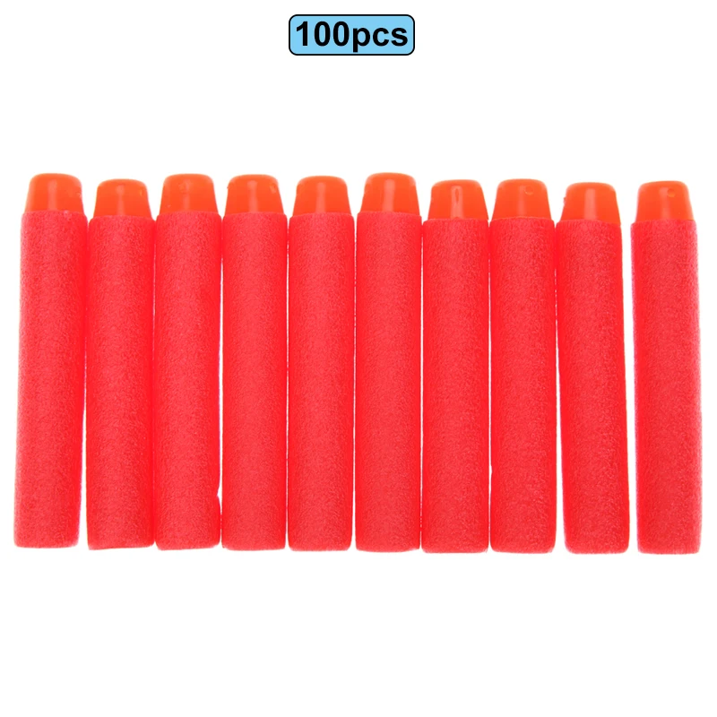 100pcs Red 100 шт для пуль Nerf EVA Мягкая полая головка 7,2 см заправка пули дротики для Nerf аксессуары для игрушечного пистолета для Nerf бластеров - Цвет: 100pcs Red