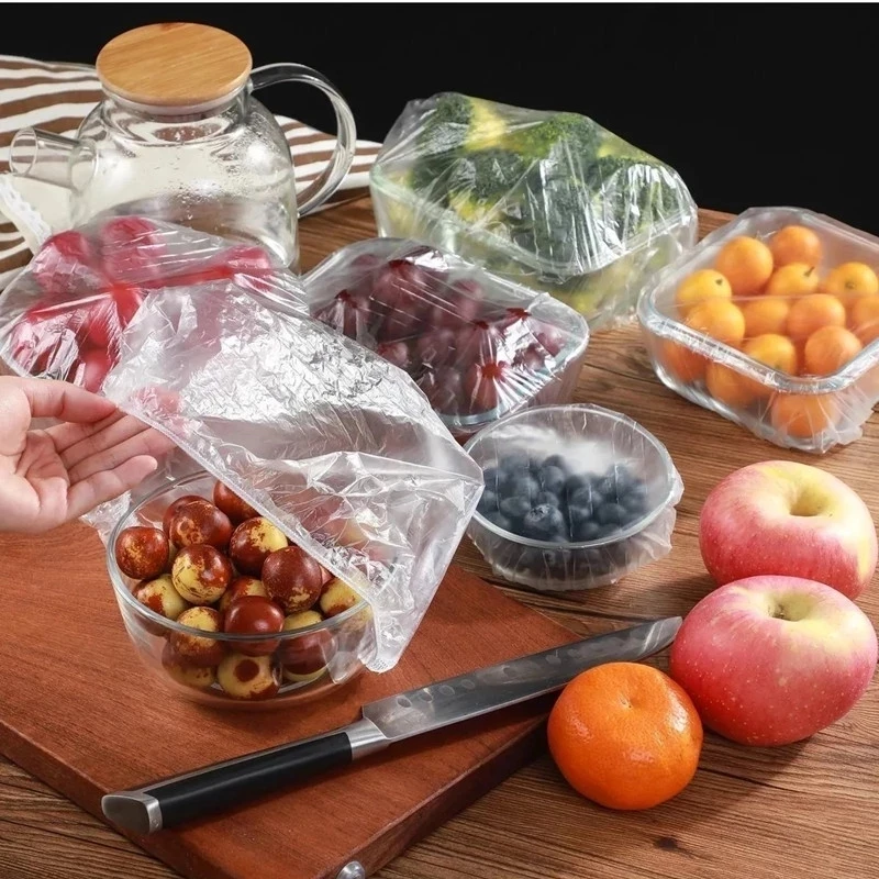 50/100Pcs Disposable Cling Film Cover Food Fruit Storage Dust-Proof Plastic Wrap Fresh-Keep Refrigerator Kitchen Dish Plate New | Дом и сад