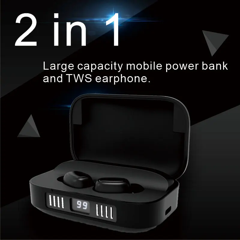 CUCA T25 Wireless Bluetooth Earphone with Microphone Sports Waterproof Wireless Headphones Headsets Touch Control Music Earbuds