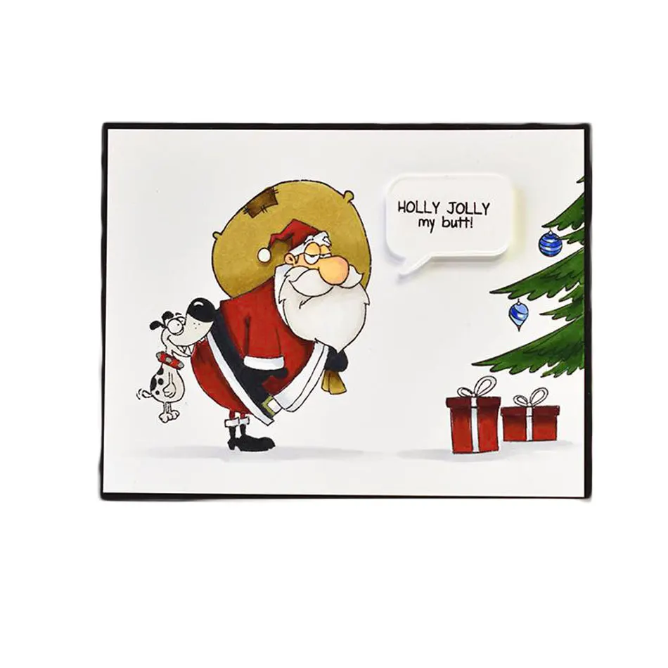 Merry Christmas Санта прозрачный силиконовый штамп для скрапбукинга Альбом DIY ремесло украшение резиновая печать канцелярские товары