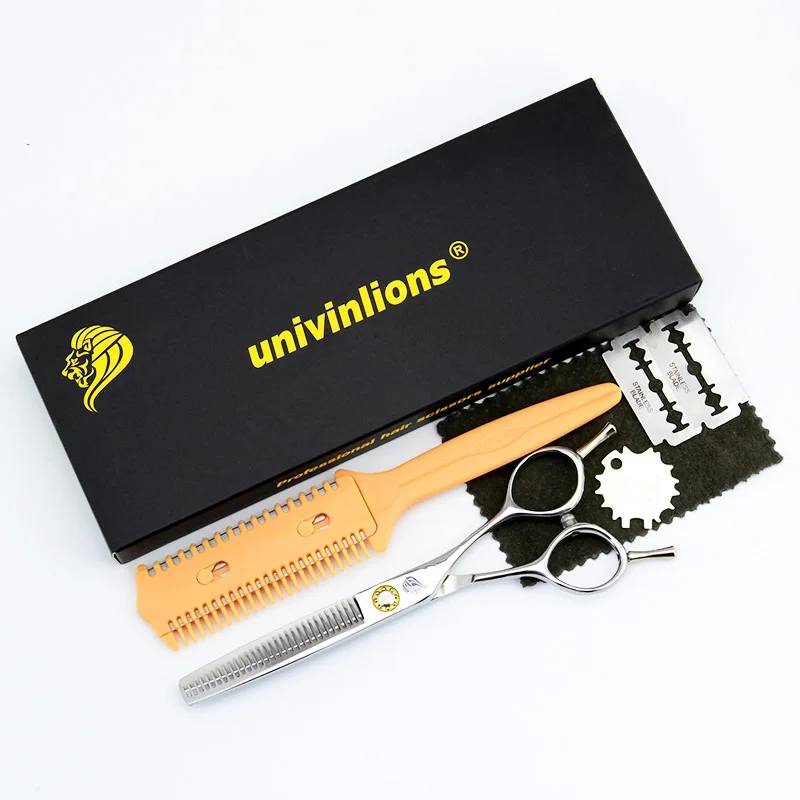 1Thinning Scissor-W6 6 дюймов, подарок, Профессиональные парикмахерские ножницы, инструменты для стрижки волос, филировочные ножницы, Набор японских парикмахерских, парикмахерские ножницы, принадлежности - Цвет: 1Thinning Scissor-W6