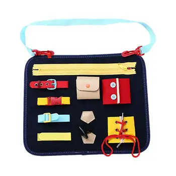 

Baby Puzzle Basic Skills Toddler Activity Board for Fine Motor Skills Learn to Dress Board Educational Learning Toys