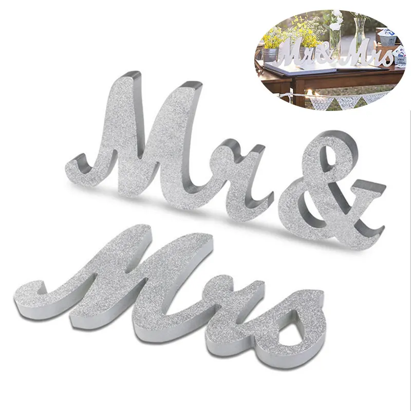 Комплект из 3 предметов MR MRS пара свадебное фото подставки для домашнего декора декоративная надпись свадебные подарки домашние Изделия из дерева блестящие буквы
