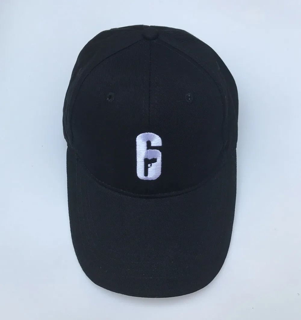 

Rainbow Six Siege 6 Logo Embroidery Baseball Cap Cosplay Black Adjustable Hat