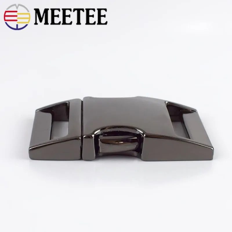 Meetee 2 шт. металлическая изогнутая Боковая Пряжка для 25 мм лямки Рюкзак Сумка багажный крюк ремень DIY Аксессуары AP518