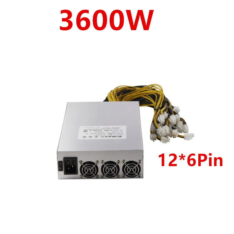 Новый блок питания для майнинга ZUMAX 1U Single 12 В 12*6 контактов 3600 Вт | Компьютеры и офис
