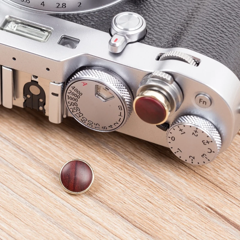 

Original Handmade Brass+Wooden Convex Surface Camera Shutter Release Button for Fujifilm X10/ X20/X30/X100F/XT30 Leica M1/M2