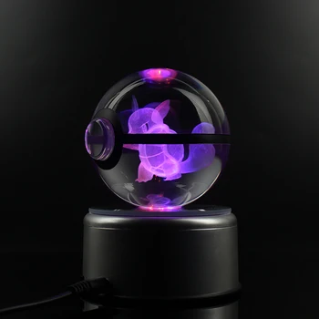 

Dropping Nice 3D Pokemon Go Crystal Ball Engraving Wartortle Sculpture Games Fans Souvenirs