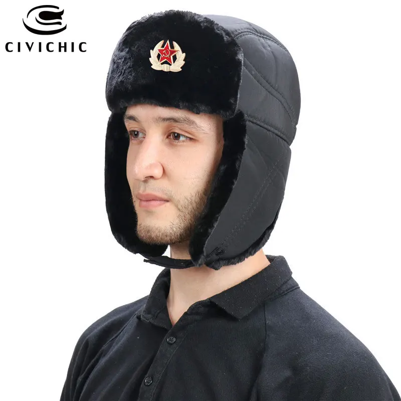 Kgb Fur Military Cossack Ushanka Hat 
