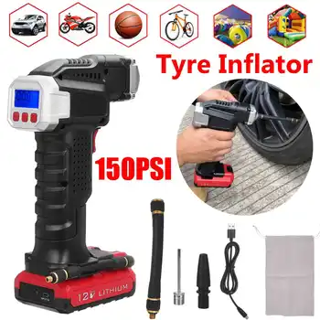 

120W Rechargeable Portable Air Pump Electric Inflator Handheld Vehicle Car Tire Compressor Digital Smart PSI Display Tire Pump