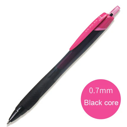 Pink-black core 5 шт Uni/SXN-157S гладкие масляные ручки 0,7 мм JETSTREAM шариковая ручка - Цвет: Pink-black core