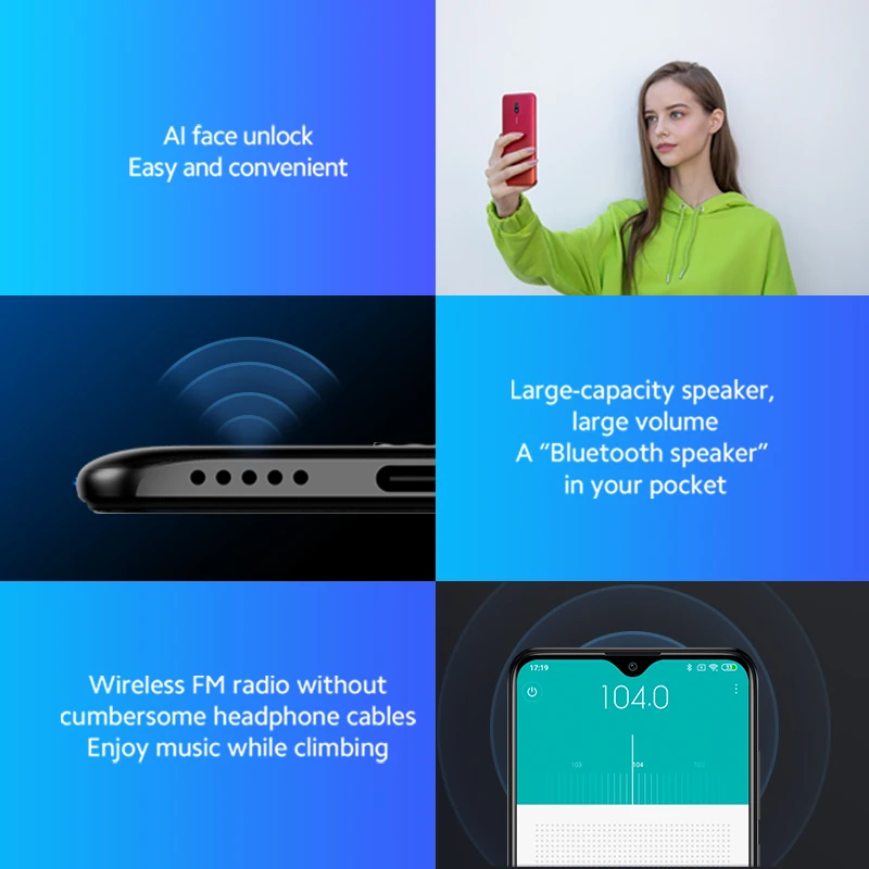 Смартфон Xiaomi Redmi 8A с глобальной версией, 2 Гб, 32 ГБ, 5000 мАч, аккумулятор высокой емкости, дисплей 6,22 дюйма, 12 МП, основная камера AI, зарядка 18 Вт
