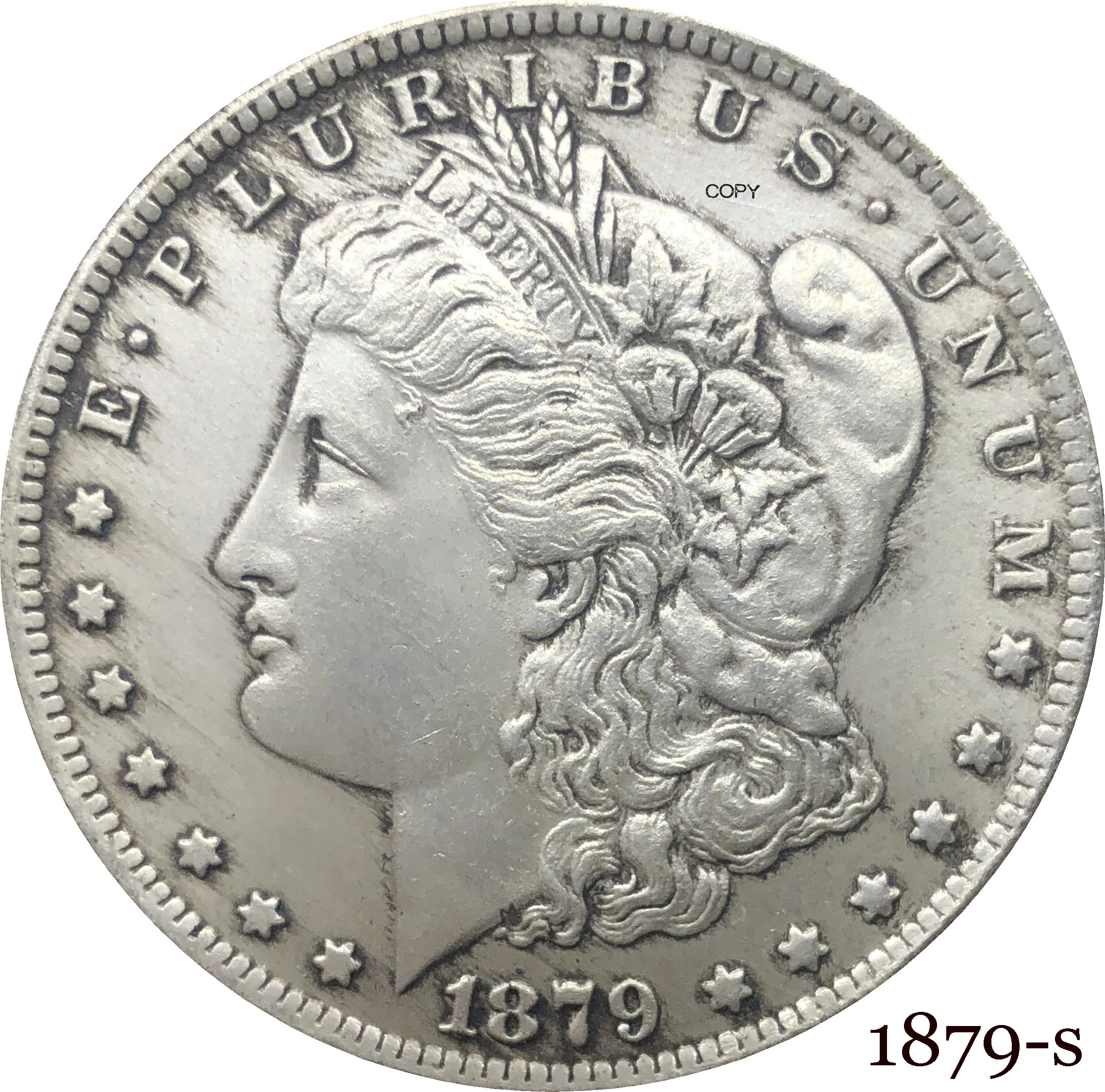 Соединенные Штаты Америки 1879 S Морган один доллар США Монета свобода кпроникель посеребренный в Бог мы доверяем копии монеты