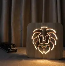 Белый 3d Usb деревянный ночной Светильник s Led настольный стол украшение для спальни подарок теплый белый светильник Медузы архитектурная настольная лампа - Испускаемый цвет: Белый