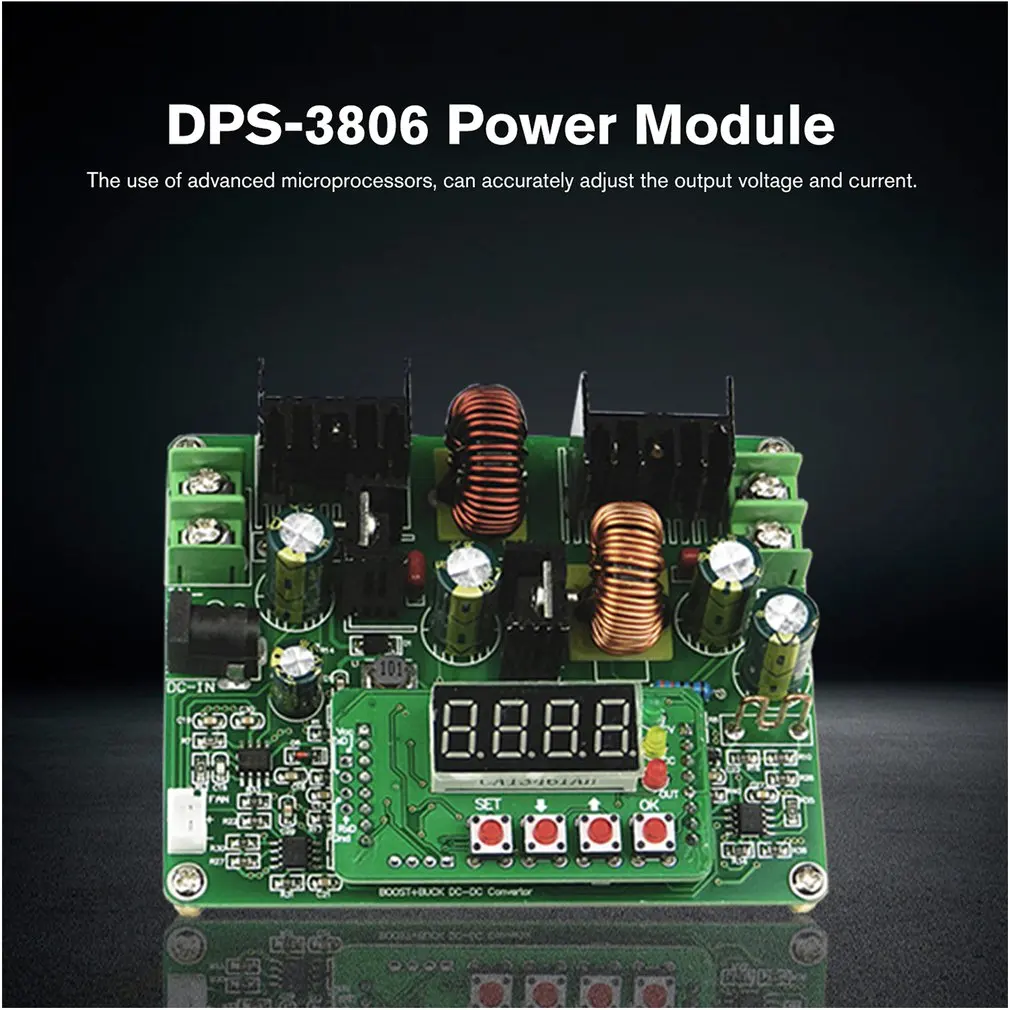 DPS-3806 DC-DC цифровой Управление Buck-Boost Мощность модуль постоянного Напряжение с драйвером постоянного тока для светодиода 0-38V 0-6A Зарядное устройство
