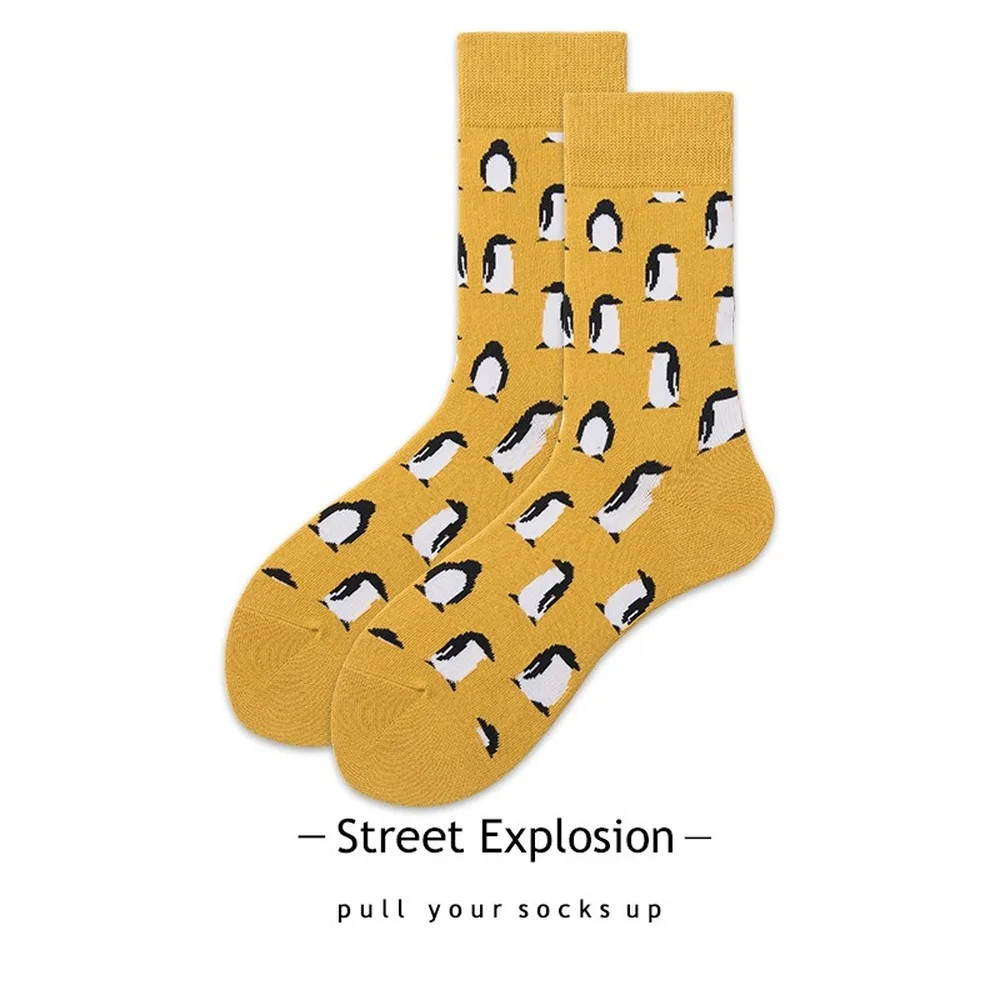 

Hot Sale Autumn and Winter Socks Ladies Happy Socks Personality Couple Street Socks Japanese Cartoon Harajuku Skateboard Socks