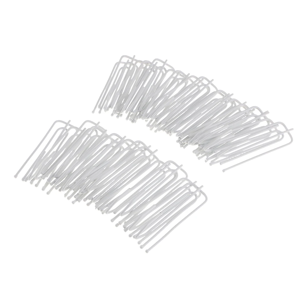 30Pieces window curtain clip tape hooks deep prong pinch pleat hanging goblet