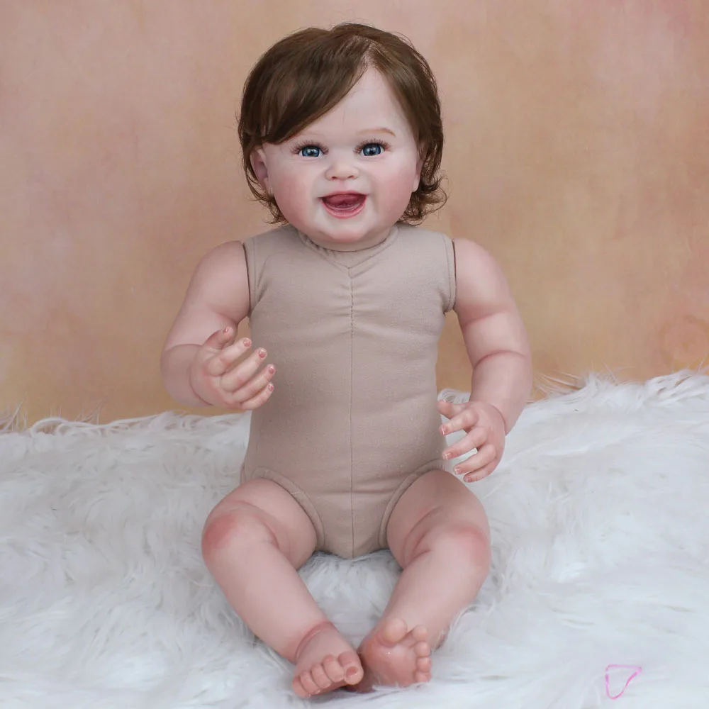 Many Size 3D Skin Silicone Reborn Girl Baby Doll Without Clothes Soft Vinyl Princess Toddler Birthday Gift Dress Up Toy images - 6