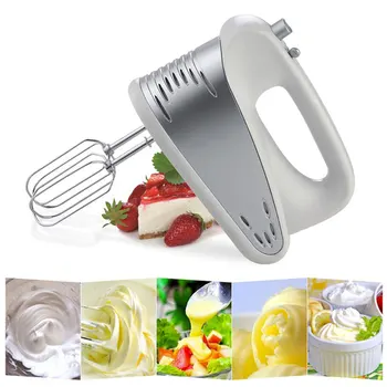 

EU Plug Dough Hooks Storage Case Cream Foamy Machine Electric 5-Speed Handheld Mixer with Turbo Home Cake Dough Blender