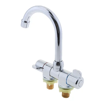 

Marine RV 360° Rotation Hot Cold Water Mixer Tap Bathroom Basin Faucet #001