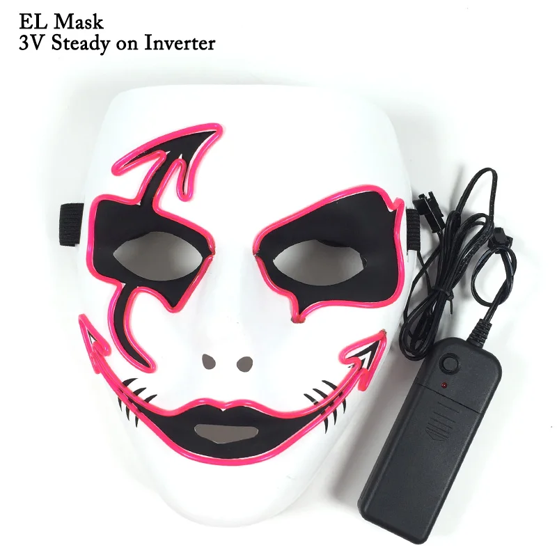 halloween costumes 2022Hot Sales Fashion LED Mask Luminous Glowing Halloween Party Mask Neon EL Mask Halloween Cosplay Mask Mascara Horror Maska sexy cosplay