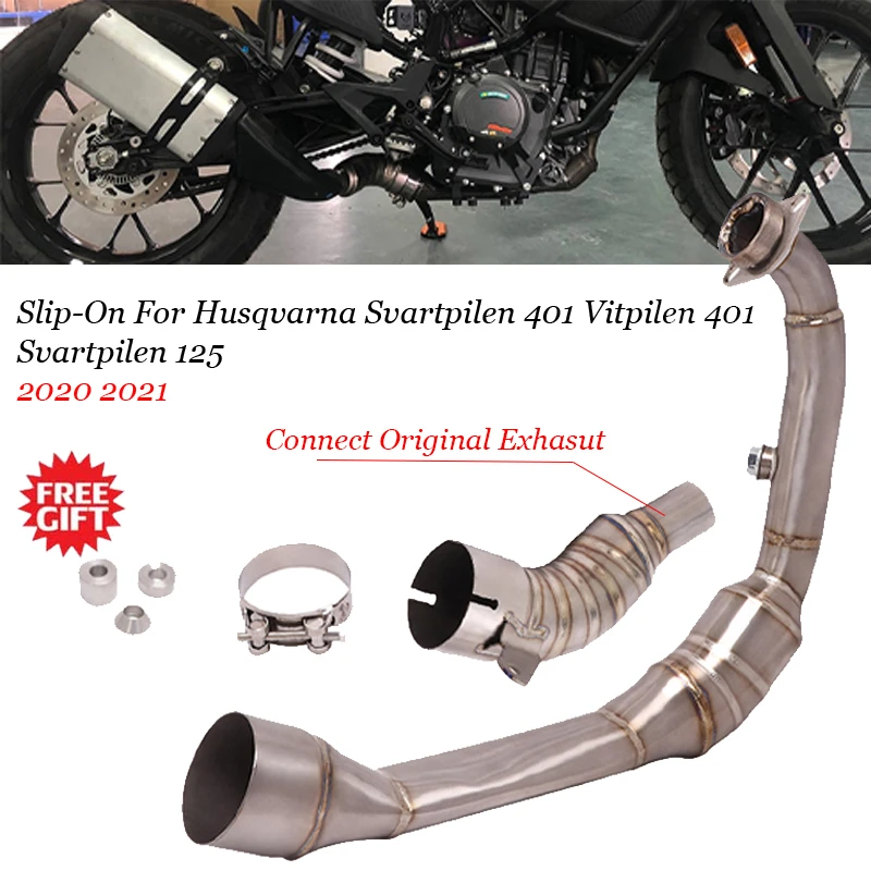 Titanium Header Exhaust Pipe Modified for Duke 390 RC390 2021 Adventure 390 250 2020 2021 SVARTPILEN 401 VITPILEN 401 2020 2021 - - Racext 17