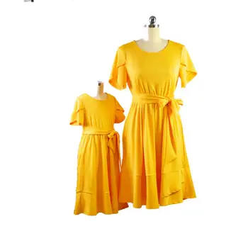 

2020 new clothes Family Christmas fashion mother and daughter dress baby child 5 colors dress mom family matching clothes