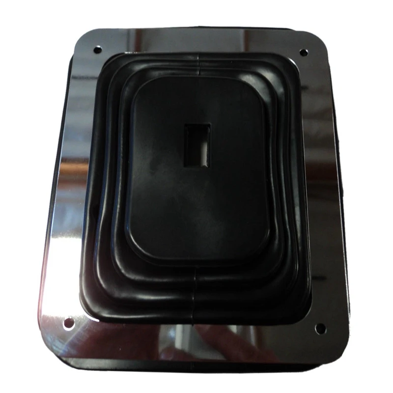 For Hurst Rubber Shifter Boot With Chrome Plate 5 5/8 Inch X 6 3/4 Inch