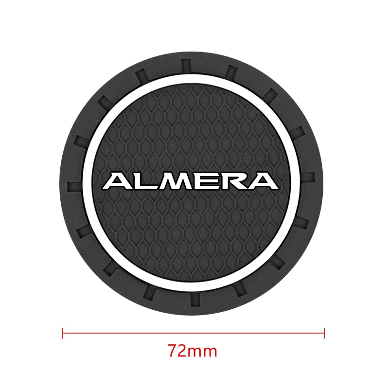 2pcs Car Auto Water Cup Slot Non-Slip Mat for Nissan Almera G15 N16 Car-Styling Accessories