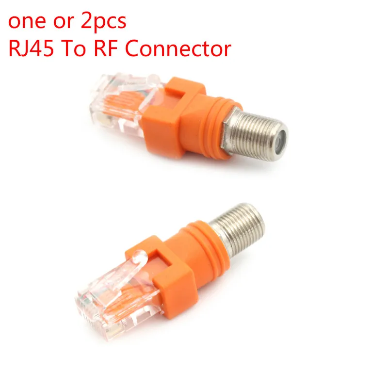 One Or 2pcs F-Type Connector RF Female To RJ45 Male Coaxial Barrel Coupler Adapter Coax | Обустройство дома