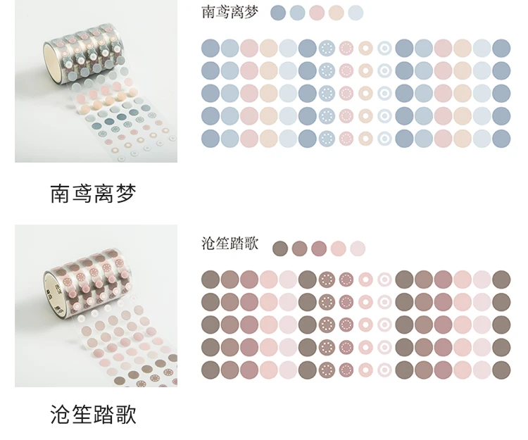 60mm x 3m dekoratives Klebeband Dot Masking Washi Tape Diy Scrapbooking Aufkleber Japanisches Briefpapier individueller Etikettenaufkleber – Detail 5