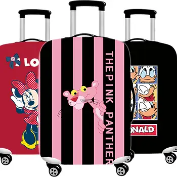 

Kawaii Pink Panther Luggage Cover 3D Protective Case Thicken Waterproof Elastic Suitcase Cover 18-32 Ince XL Travel Accessorie
