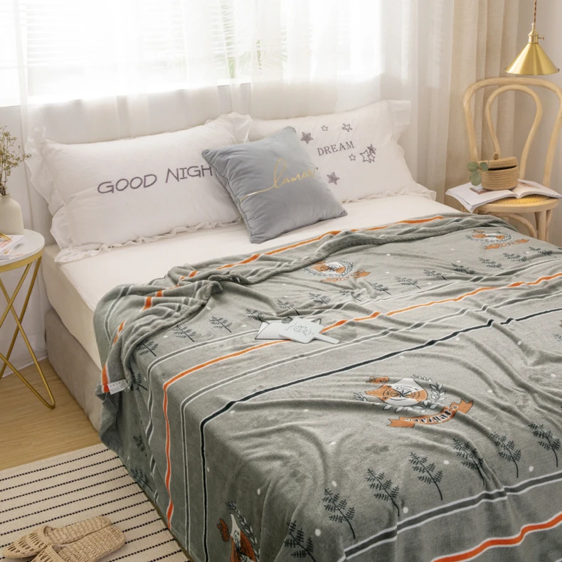 Пейзаж покрывало одеяло 200x230 см высокой плотности супер мягкое фланелевое одеяло для дивана/кровати/автомобиля портативный пледы