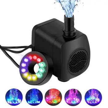 

15W 800L/H LED Light Household Ultra-Quiet Submersible Water Fountain Pump Filter Fish Pond Aquarium Water Pump Tank Fountain