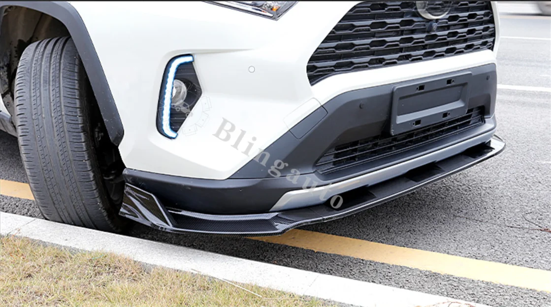 Передний диффузор подходит для T oyota все новые RAV4 ABS пластик Передняя губка автомобильный бампер для губ Диффузор из углеродного волокна