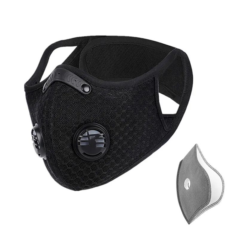 

FFP3 respirator 95% Filtration Cotton Mouth Mask Anti-dust Sport Face Mask With 2 Filter Activated PM2.5 Anti-Pollution Mask
