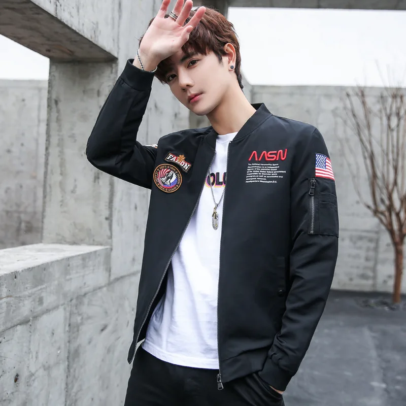 

D967 Autumn Coat 2019 New Style Korean-style Trend Students Tops Versatile Handsome Spring And Autumn MEN'S Jacket
