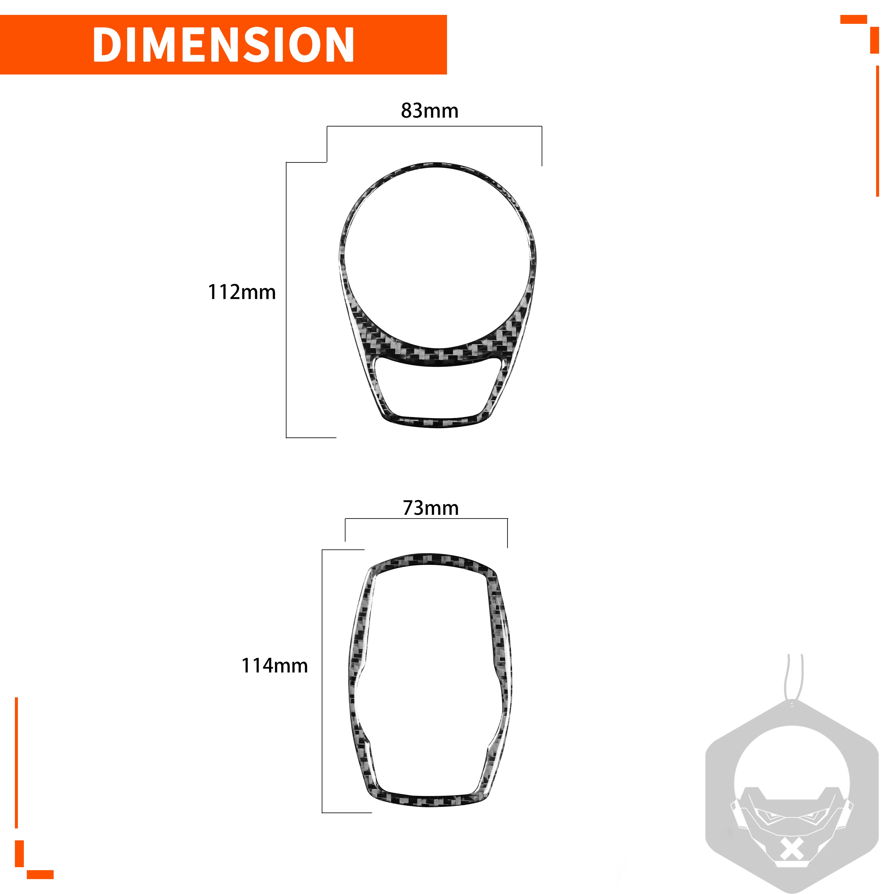 For BMW 6 Series E63 E64 2004-2010 Center Control AC CD Steering Wheel Set Real Carbon Fiber Sticker Car Interior Accessories