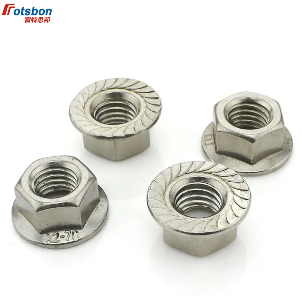 

M3/M4/M5/M6/M8/M10/M12 Hexagon Nuts With Flange Ecrou Hex Tuercas Pinking Slip Locking Cejilla Bolt Screws Mutter Porca DIN6923