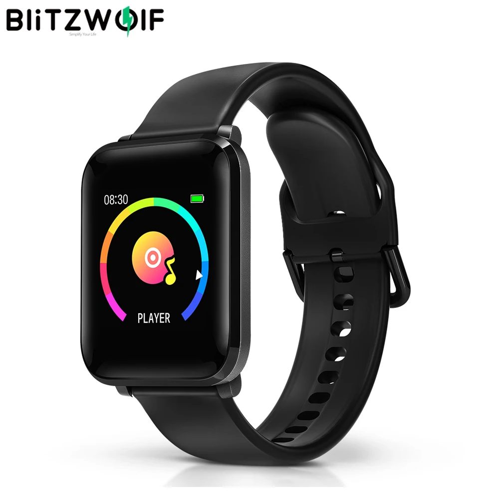  BlitzWolf BW-HL1 Smart Watch Wristband IPS Big Screen 8 Sports Mode IP68 Waterproof Display HR Bloo - 4000145397905