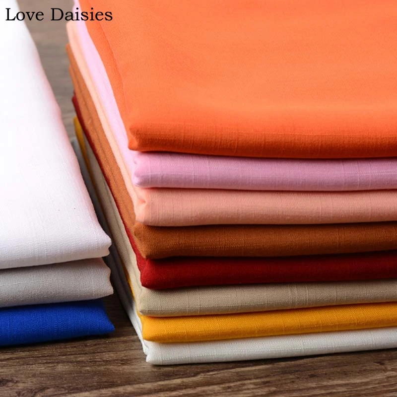 100% Rayon Slub Solid Color WHITE PINK GRAY NAVY KHAKI BROWN Soft Drape fabrics for Summer Apparel Dress Shirt Nightdress | Дом и сад