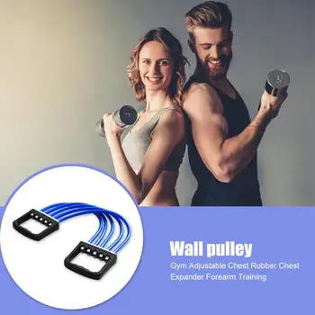 

Durable Resistance Bands Delicate Texture 5 Resistance Bands Adjustable Chest Expander for Arm Strength Muscle Training
