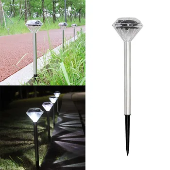 

Solar Diamond Lawn Light Plug Landscape Garden Unique Garden Decoration Light _WK
