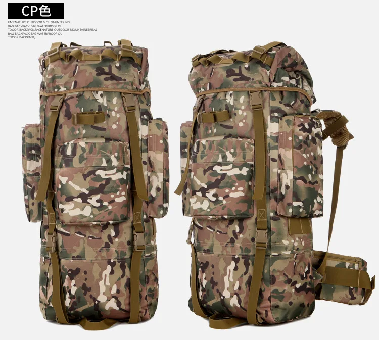 Fashion rainproof waterproof large capacity mountaineering bag camouflage outdoor tactical backpack men's shoulder travel bag