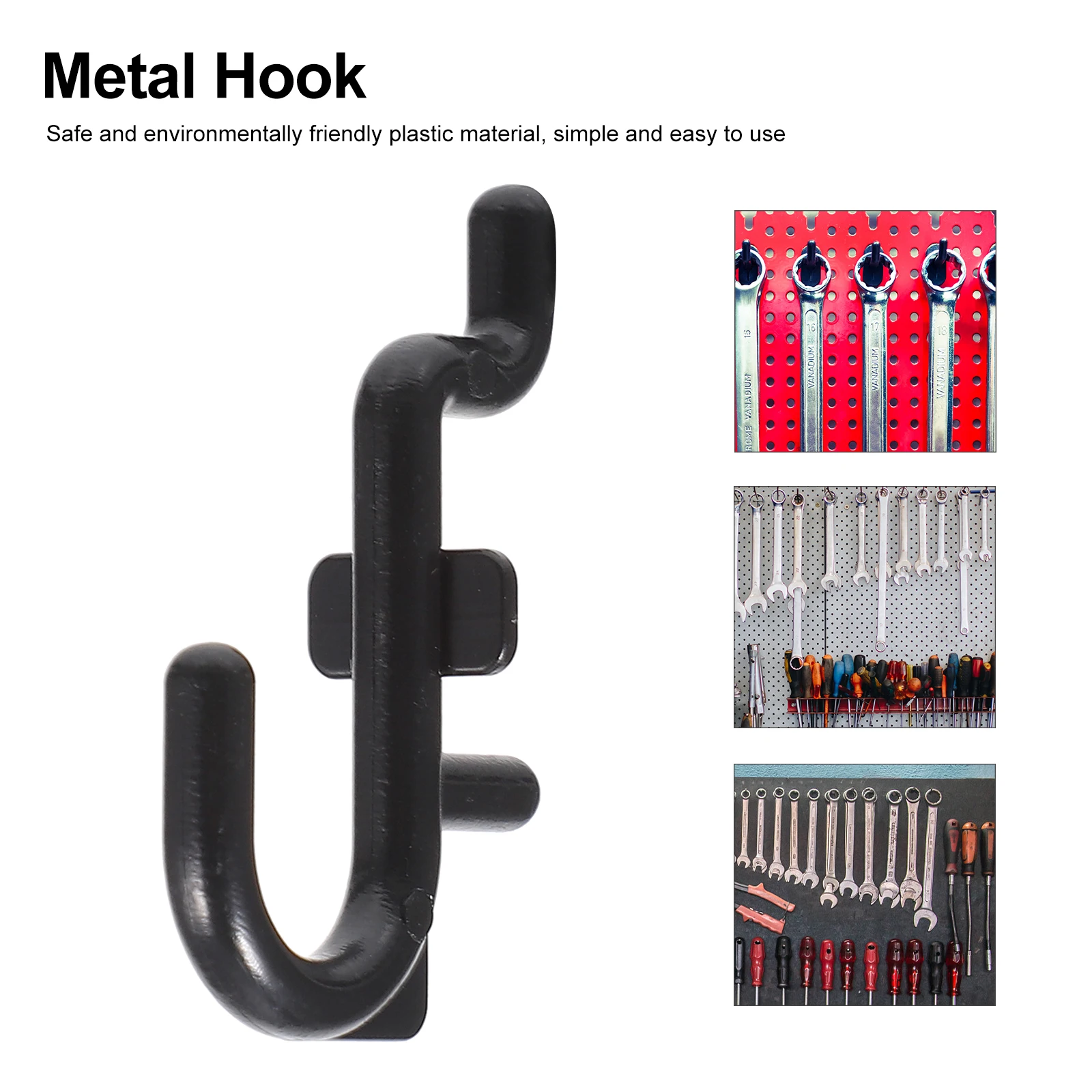 Peg Board Hook Plastic J Style Display Hook Shelf Hanging Supply