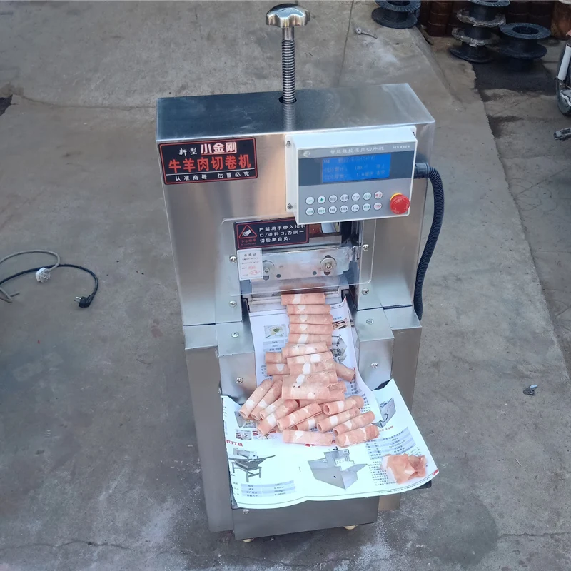 

Stainless steel lamb roll making machine hot selling CNC beef roll cutting machine high quality and durable meat slicer