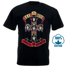 T Shirt tasarım mağaza kısa Guns N güller erkek Afd çapraz T gömlek boyutu S 3Xl ekip boyun baskılı tişört erkekler için 010288(China)
