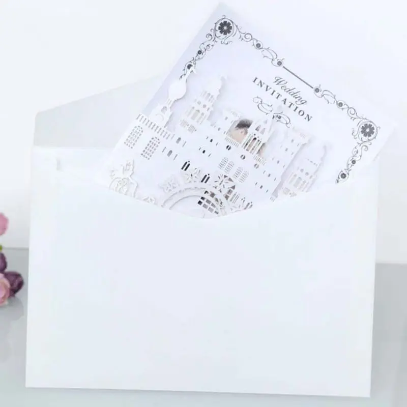  25pcs 25pcs Wedding Invitation Cards Laser Cut Party Invitations with Blank Inner Kraft Card Insert - 4.00036E+12