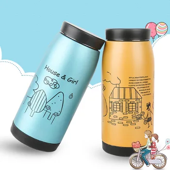 

360Ml Thermos Cartoon big belly cup vacuum 304 Stainless Steel Vacuum Flask Bottle Water Vacuum Cup Drink Bottle Cup